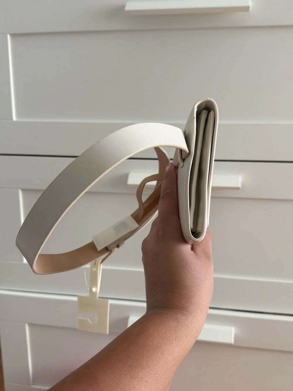 Calvin Klein Beige Cream Crossbody Bag with Flap